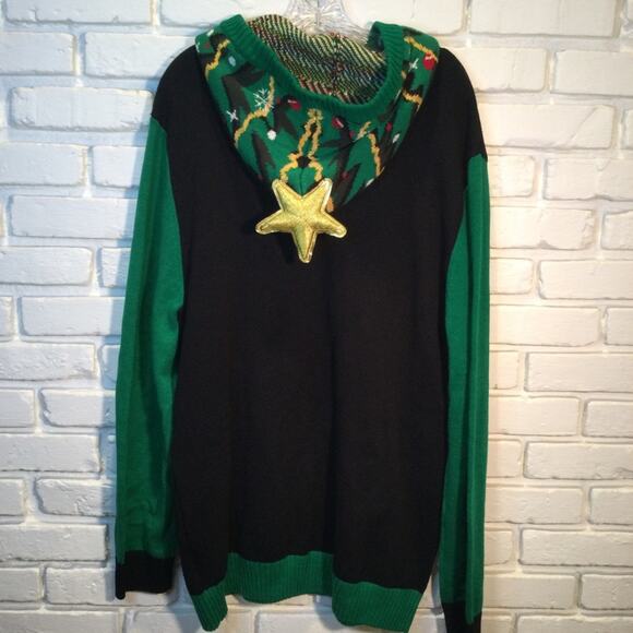 Ugly Christmas Sweater Christmas Tree themed tunic length XXL - Picture 4 of 6